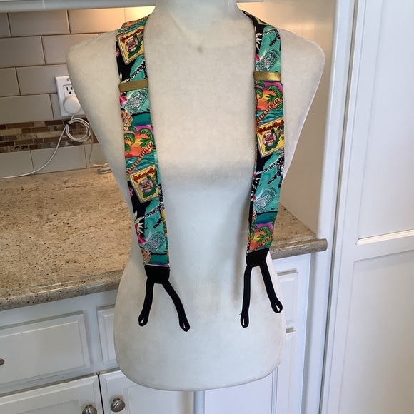 Colorful Suspenders with Tropical Design Corona Pacifico Beer - Picture 1 of 6